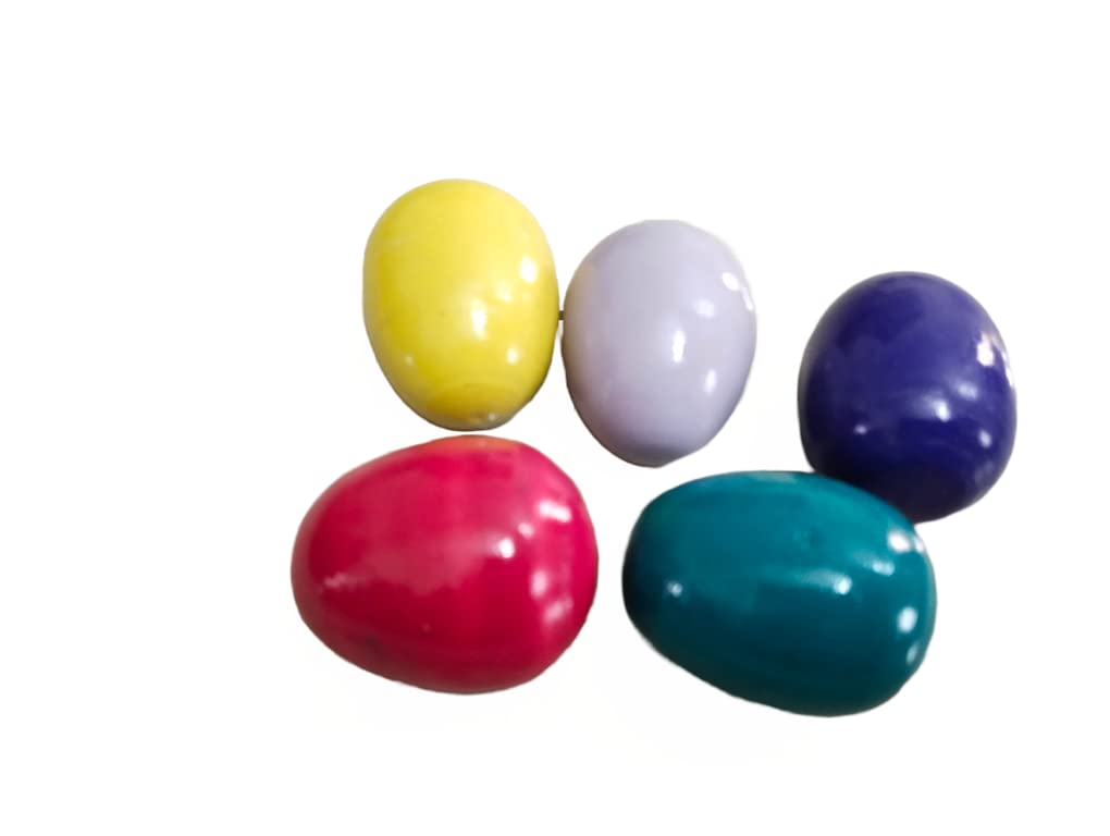 Thenkumari eco Friendly Traditional Wooden Kids Toy Egg 5 Multicolor Eggs - Channapatna Toys