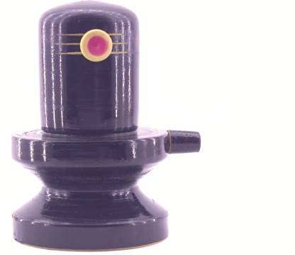 Thenkumari Big size Handmade Wooden Lord Shiva Lingam Sculpture Black Solid Wood Home Temple