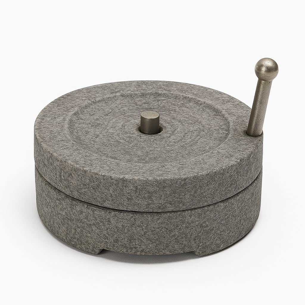 Traditional Miniature Stone Chakki for Kids Toy,Gift,Vastu,Only for Pooja Purpose(Width 10cm) Small Size (3INCH)